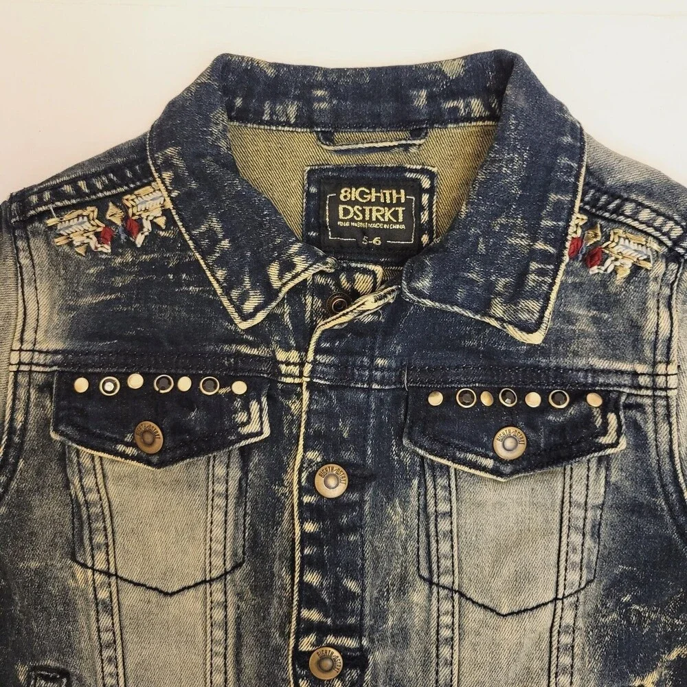 8IGHTH DSTRKT Authentic Denim Jeans Kids Unisex Jacket